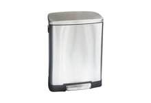 Rectangular Stainless Steel Trash Can, Metal Lid, 13.2 Gallon (50 Liter) - Utopia Alley - 1