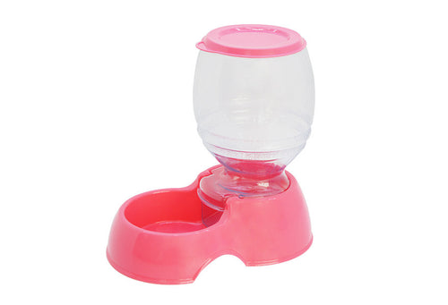 On Demand Gravity Food  Pet Feeder, Pink / Clear - Utopia Alley - 1