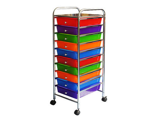 Finee 10 Drawer Hobby Storage Cart Organizer, Multi Color - Utopia Alley - 1