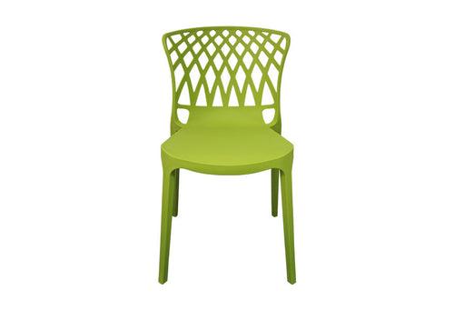 Lattice Back Modern Chair, Green - Utopia Alley - 1