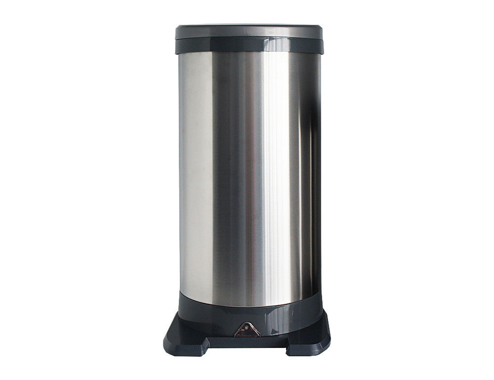 Touchless Stainless Steel Trash Can, 30 L (7.9 Gal), with  Foot Sensor - Utopia Alley - 1