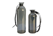 Tinted Glass Bottle with Decorative Ribbon and Charm - Utopia Alley - 1