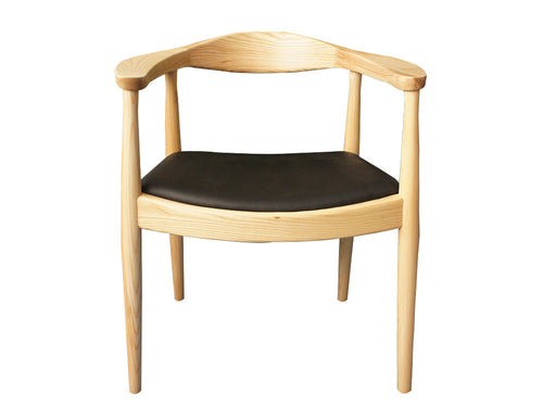 Office / Bedroom Solid Wood Chair with Padded Seat, Beech - Utopia Alley - 1