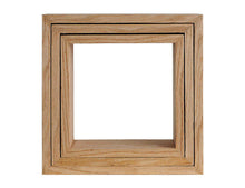 Wood Veneer 3 Piece Wall Shelf Cube Set 12", Medium Oak - Utopia Alley - 2