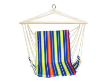 Hannah Striped Hammock Chair, Blue / Yellow / Red - Utopia Alley - 1