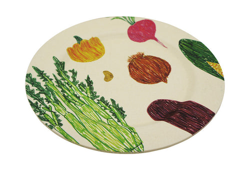 Veggies Bamboo EcoFriendly Dinner Plate, 9