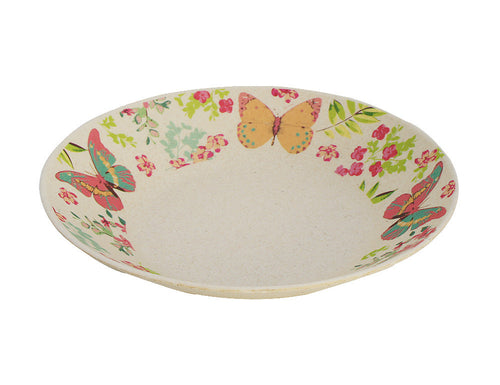 Butterfly Pattern Bamboo EcoFriendly Dinner Plate, 10.5