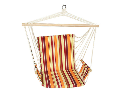 Hannah Striped Hammock Chair, Orange - Utopia Alley - 1