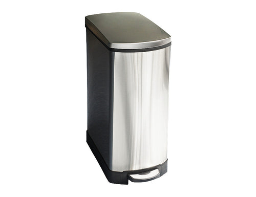 Sahr Slim Stainless Steel Kitchen Trash Can, 9.25 Gal (35 L) - Utopia Alley - 1