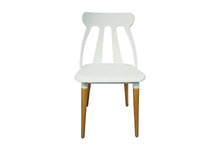 Corser Modern Chair, White with Beech  Wood - Utopia Alley - 1