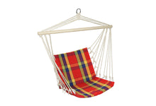 Brodie Hanging Rope Chair Patio / Porch Swing Seat, Aqua or Red Plaid - Utopia Alley - 3