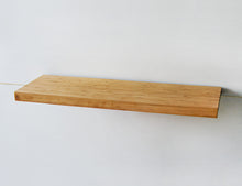 Wood Veneer Floating Wall Shelf, 31.5", Bamboo Medium - Utopia Alley - 2