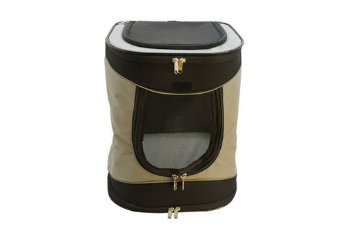 Pet Carrier Backpack, Taupe / Brown, 13 x 17 x 13 - Utopia Alley - 1