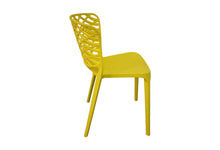 Lattice Back Modern Chair, Yellow - Utopia Alley - 2