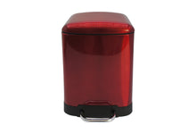 Fuego Rectangular Trash Can, Metallic Bright Red, 6 L (1.6 Gal) - Utopia Alley - 2
