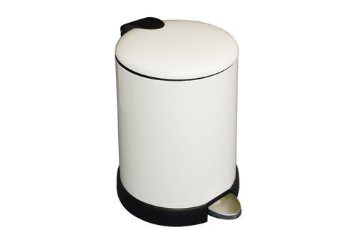 Earle Round White Trash Can, 20 L (5.3 Gal) - Utopia Alley - 1