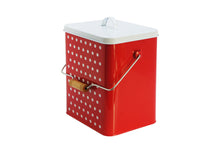 Retro Metal Storage Tin, Red Polka Dot, 13.5" H - Utopia Alley - 2