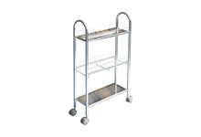 Colzier 3 Tier Slim Rolling Cart Floor Stand, 30", Chrome - Utopia Alley - 2