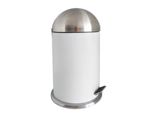 Deco Dome Stainless Steel Trash Can with White Accent, 5 L (1.32 Gal) - Utopia Alley - 3