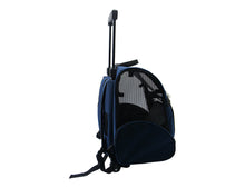 Pet Carrier Backpack & Travel Case with Wheels and Retractable Handle,16", Black / Blue - Utopia Alley - 2