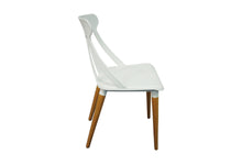 Corser Modern Chair, White with Beech  Wood - Utopia Alley - 2