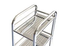 Colzier 4 Tier Portable Rolling Floor Stand Tower with Wheels, 38", Chrome - Utopia Alley - 3