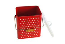 Retro Metal Storage Tin, Red Polka Dot, 13.5" H - Utopia Alley - 3