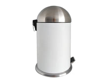 Deco Dome Stainless Steel Trash Can with White Accent, 5 L (1.32 Gal) - Utopia Alley - 4