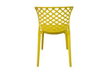 Lattice Back Modern Chair, Yellow - Utopia Alley - 3