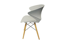 Salena Modern Chair with Wood Legs, White - Utopia Alley - 3