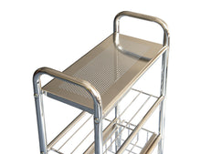 Colzier 4 Tier Slim Rolling Cart Floor Stand, 30"H, Chrome - Utopia Alley - 3