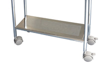 Colzier 3 Tier Slim Rolling Cart Floor Stand, 30", Chrome - Utopia Alley - 4