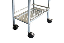 Colzier 4 Tier Portable Rolling Floor Stand Tower with Wheels, 38", Chrome - Utopia Alley - 4