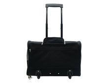 Pet Carrier Travel Case with Wheels and Retractable Handle,17", Black - Utopia Alley - 4