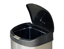 Large Press-Top Curved Front Stainless Steel Trash Can, 14.5 Gal (55 L) - Utopia Alley - 5