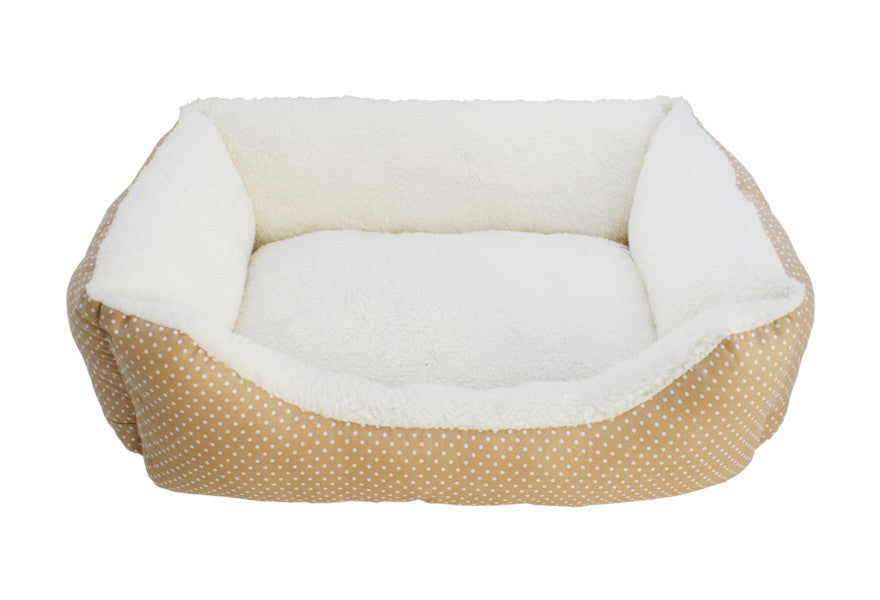 Fleece Rectangular Pet Bed: Taupe or Pink - Utopia Alley