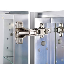 Utopia Alley Aluminum Bi-view Mirrored Medicine Cabinet,20"x26"x4.9" - Utopia Alley - 6