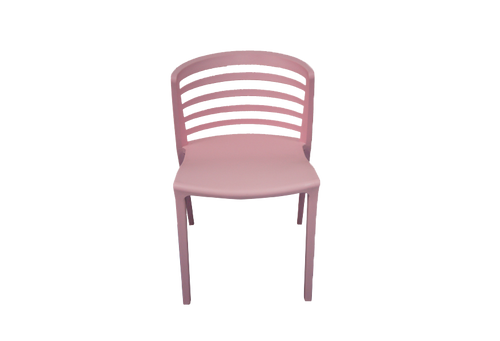 Pink Resin Modern Accent Chair - Indoor / Outdoor - Utopia Alley - 1