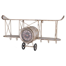 Biplane Wall Clock, Distressed Antique Vintage Finish, 12.6" W, Grey - Utopia Alley - 3