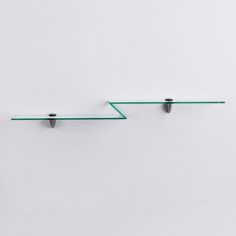 Zig Zag Glass Wall Shelf, 30.8