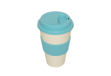 EcoFriendly Bamboo Cup With Silicone Lid, Natural / Blue - Utopia Alley - 3