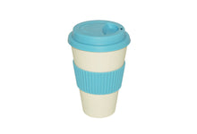 EcoFriendly Bamboo Cup With Silicone Lid, Natural / Blue - Utopia Alley - 1