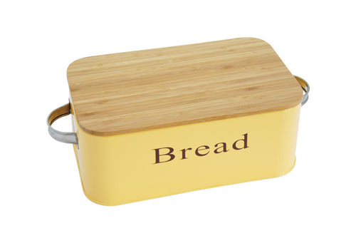 Nostalgic Metal Bread Bin with Wooden Lid - Utopia Alley - 1