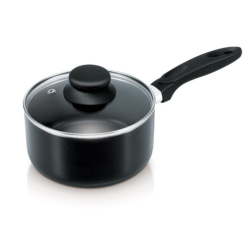 Utopia Alley Magneta Saucepan with Lid, Black - Utopia Alley
