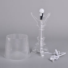 Toulan Modern High End Acrylic Table Lamp, Transluscent Clear or Grey - Utopia Alley - 4