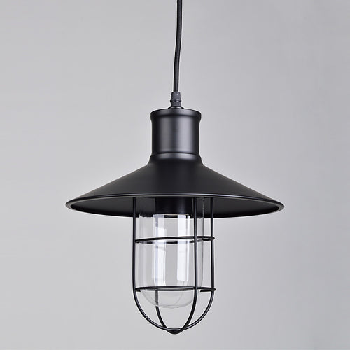 Industrial Barn Pendant Lighting, Matte Black - Utopia Alley - 1