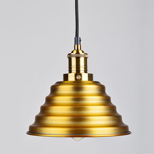 Fluted Tapered Pendant Light, Brass Finish - Utopia Alley - 1