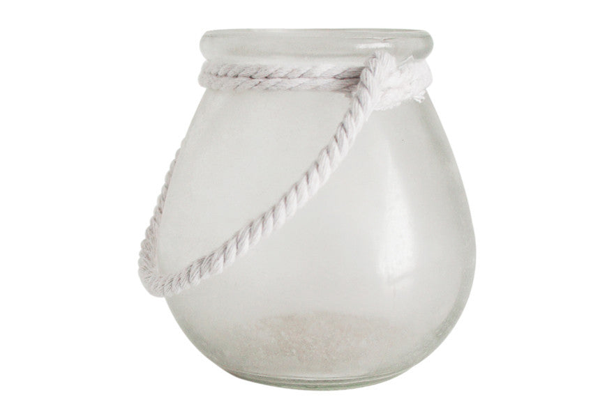 White Satin Frosted Glass Jar, 4