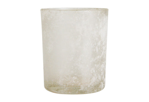 White Satin Frosted Glass Display Jar, 3.5
