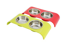 Double Dog Bowls with Color Base, Red or Lime, 13" - Utopia Alley - 1